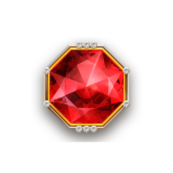 - สัญลักษณ์ อัญมณีแดง ของสล็อต Garuda Gems