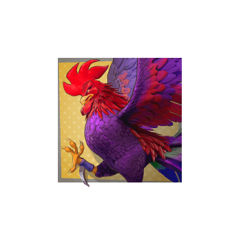 - สัญลักษณ์ไก่สีม่วง สล็อต Rooster Rumble